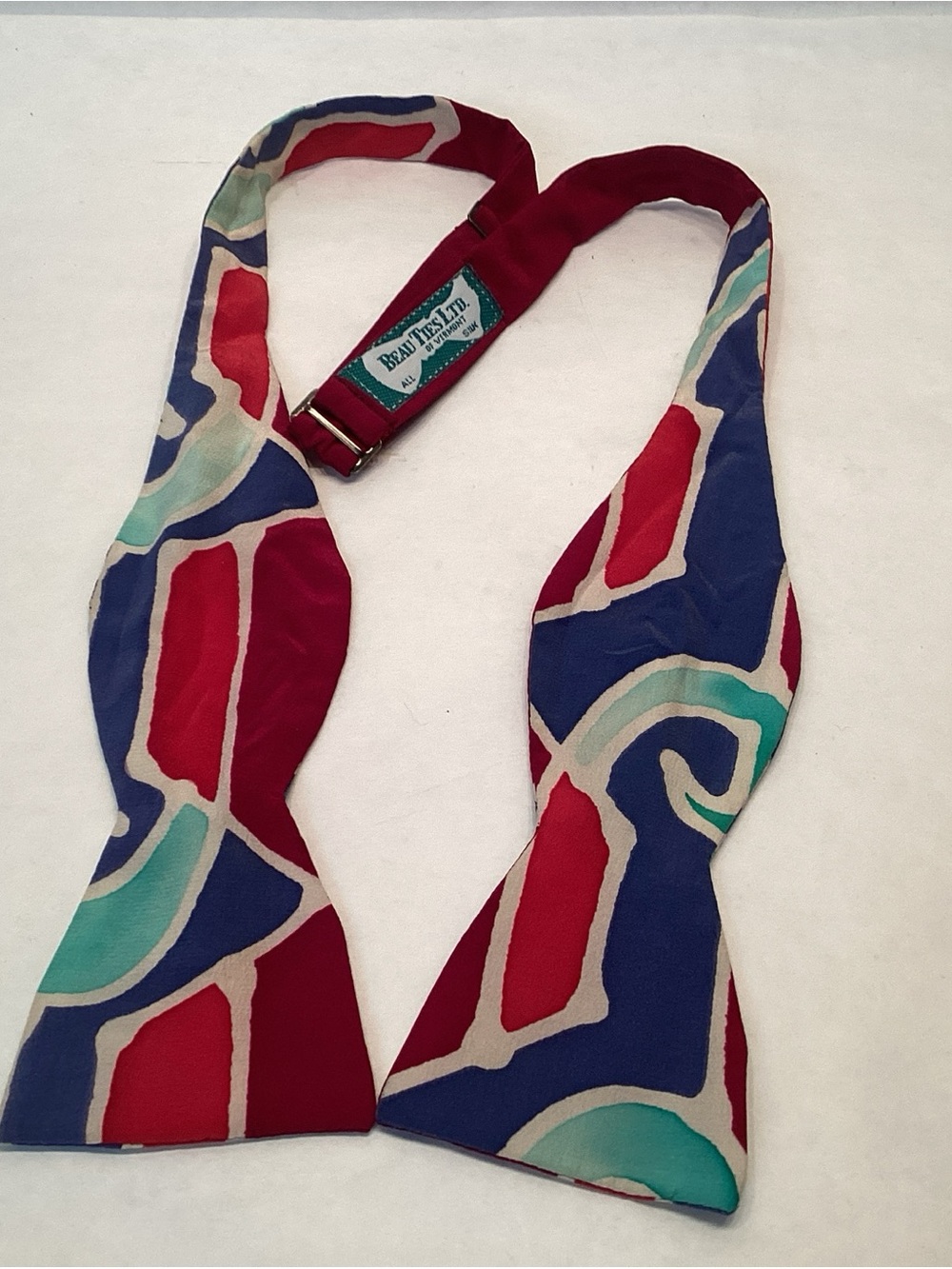 Beau Ties Ltd. Of Vermont Silk Bow Tie Tie Funky Abstract Design Excellent